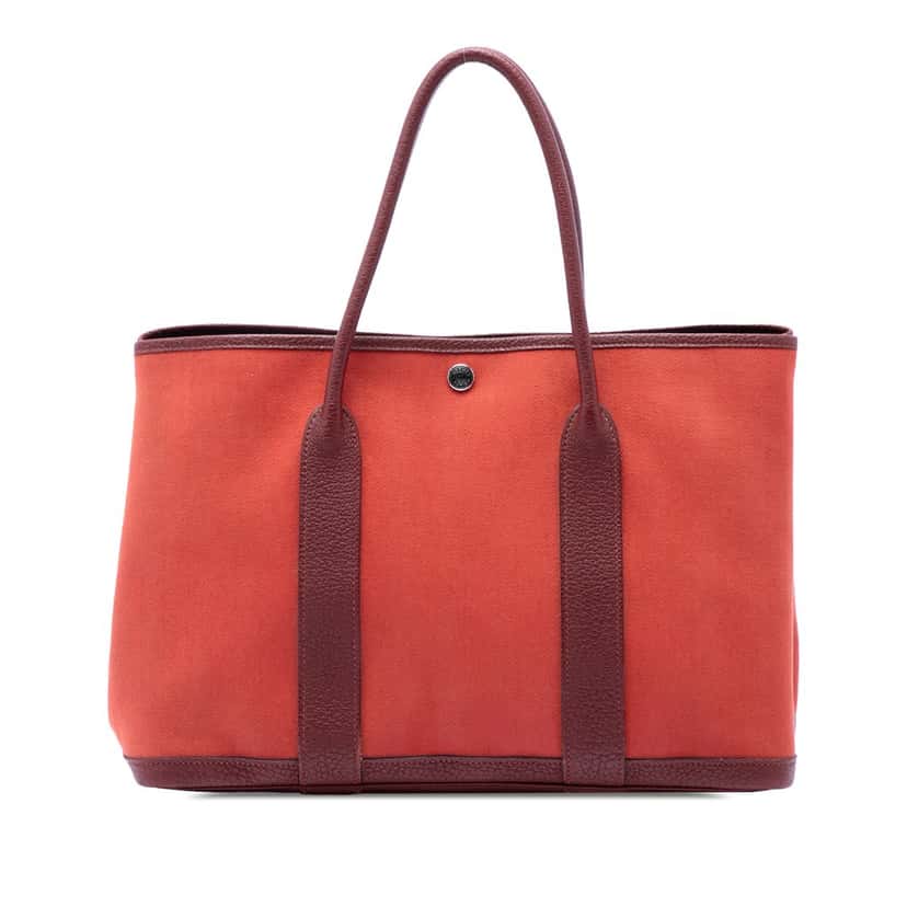 Hermès Toile and Negonda Garden Party 30 Red Very good condition - Front View