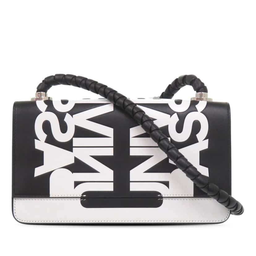 Burberry Bicolor Printed Leather Universal Passport Crossbody Black Leather Very good condition - Front View
