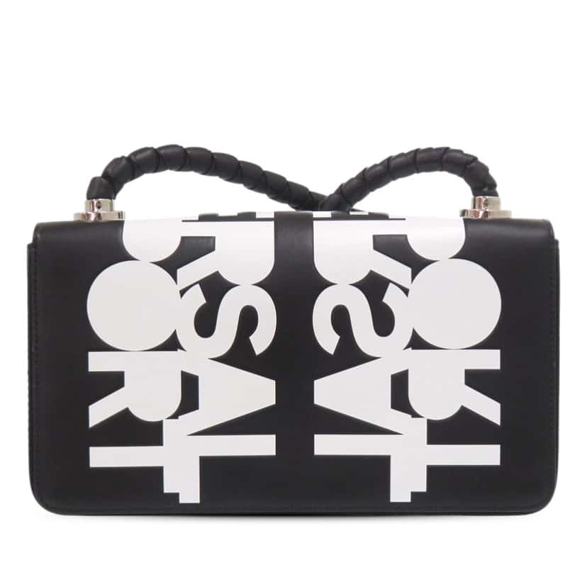 Burberry Bicolor Printed Leather Universal Passport Crossbody Black Leather Very good condition - Back View