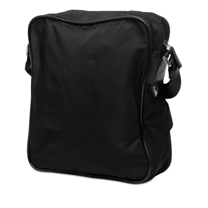 Prada Tessuto Zip Top Crossbody Black Very good condition - Back View