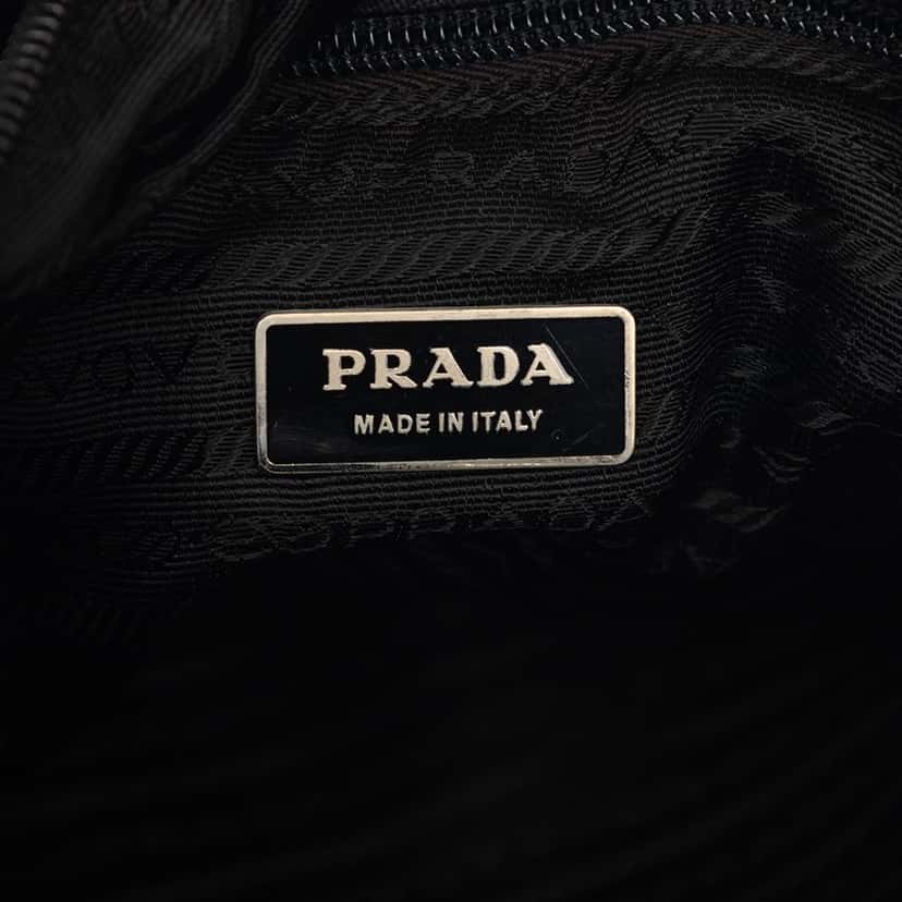 Prada Tessuto Zip Top Crossbody Black Very good condition - Box View