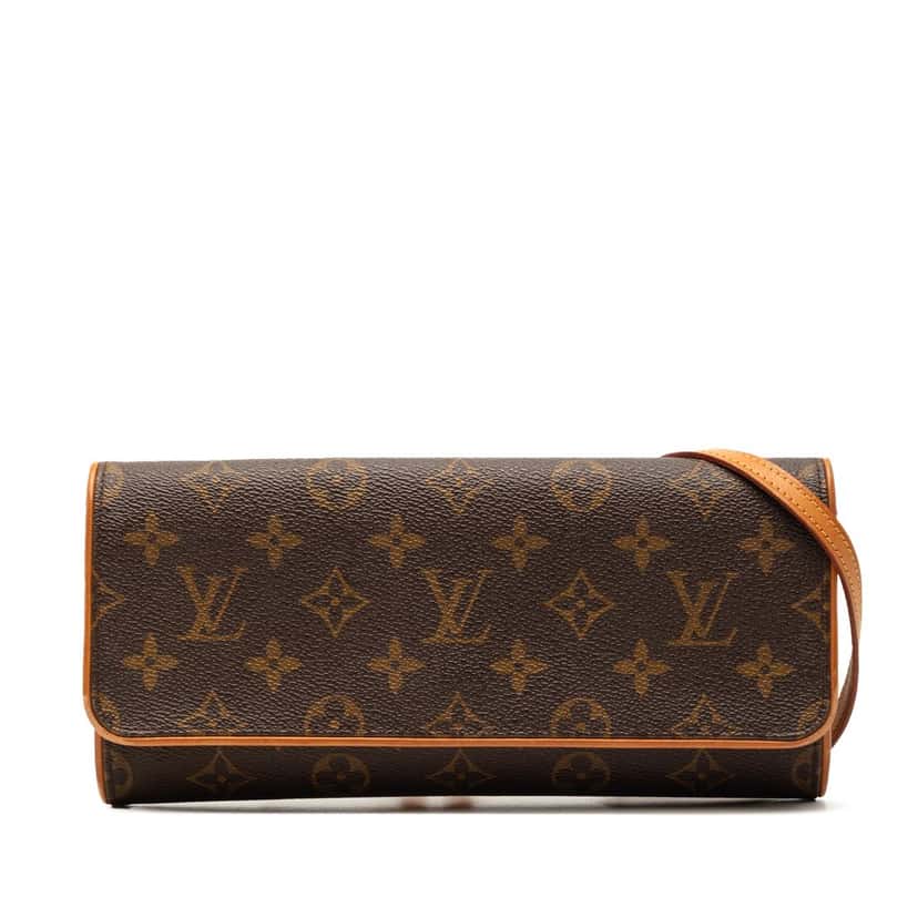 Louis Vuitton Monogram Pochette Twin GM Brown Very good condition - Front View