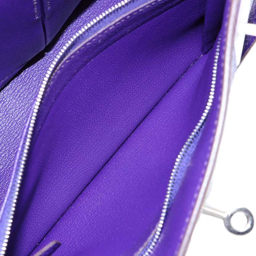 Hermès Clemence Jypsiere 28 Purple Leather Very good condition - Model View