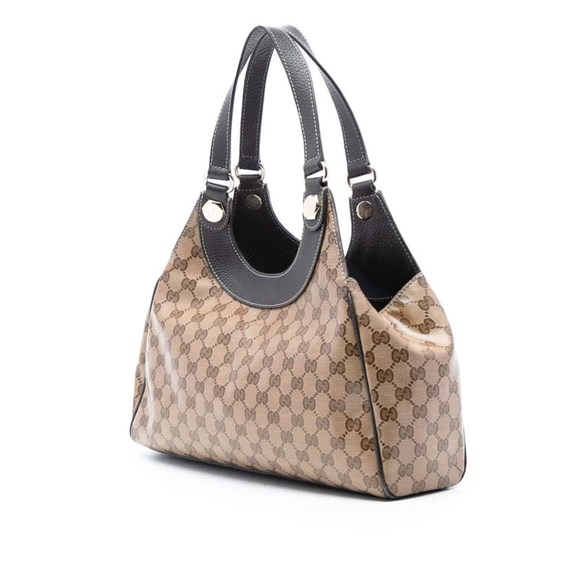 Gucci GG Crystal Charmy Shoulder Bag Brown Very good condition - Back View