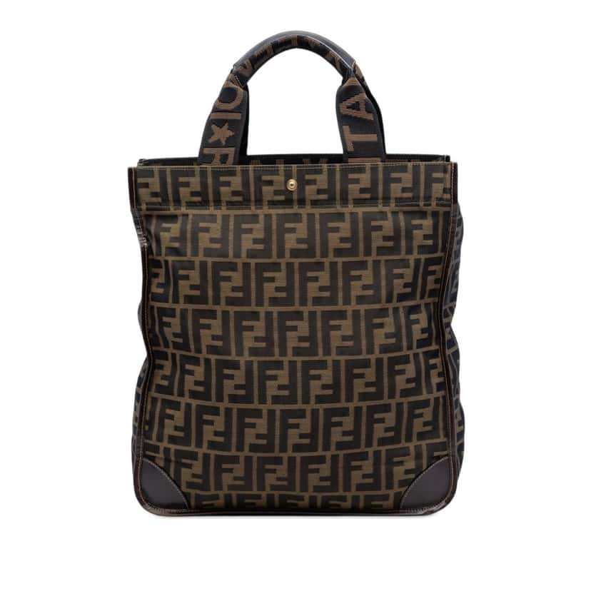 Fendi Zucca Canvas Shopping Tote Brown Very good condition - Front View