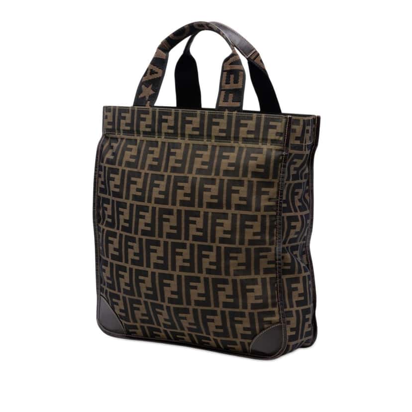 Fendi Zucca Canvas Shopping Tote Brown Very good condition - Back View