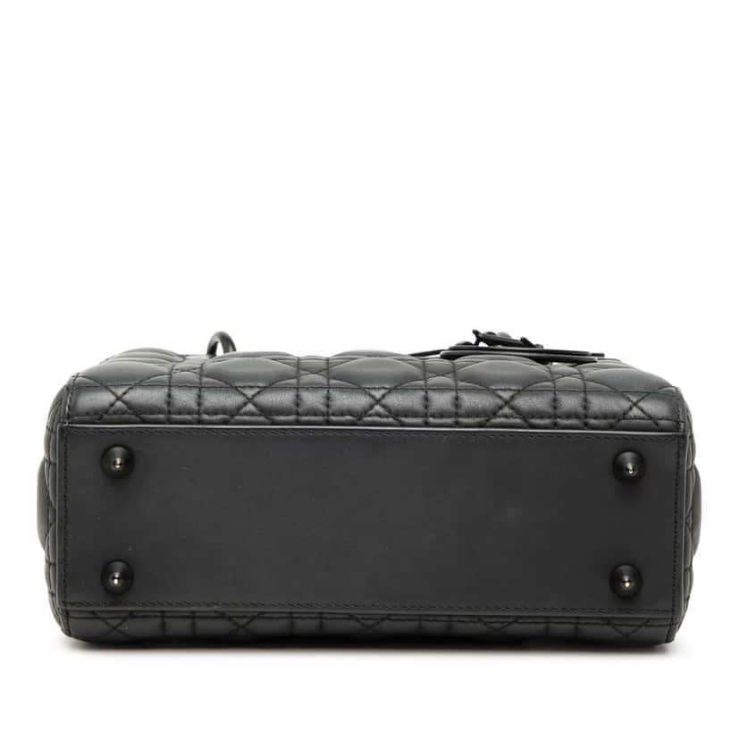 Dior Small Ultra Matte Calfskin Cannage My ABCDior Lady Dior Black Leather Very good condition - Inside View