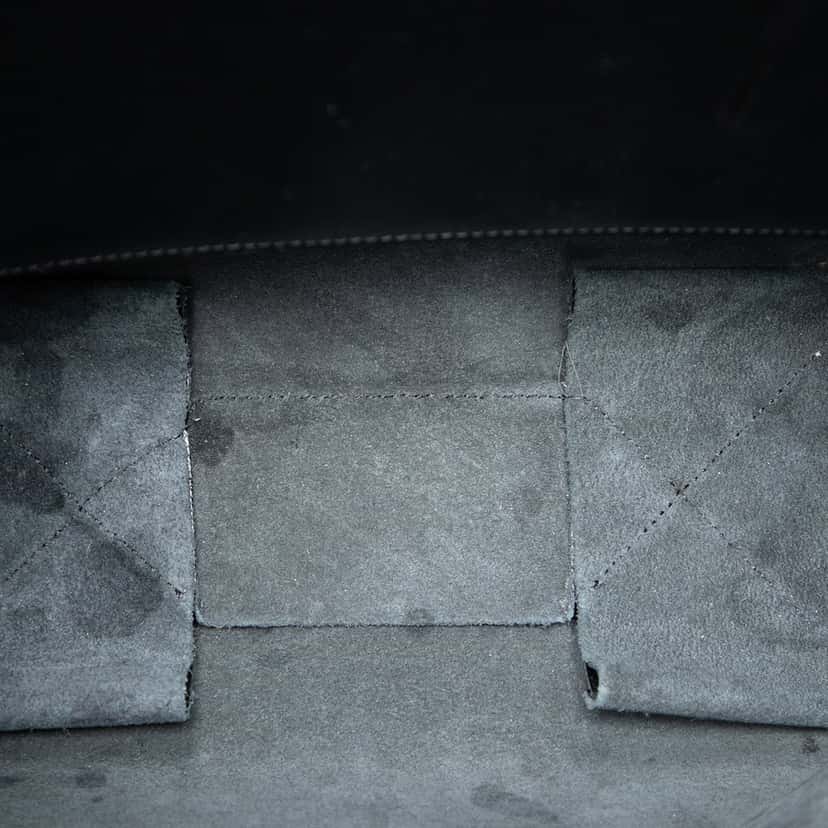 Celine Small Grained Calfskin Vertical Cabas Satchel Black Leather Very good condition - Model View
