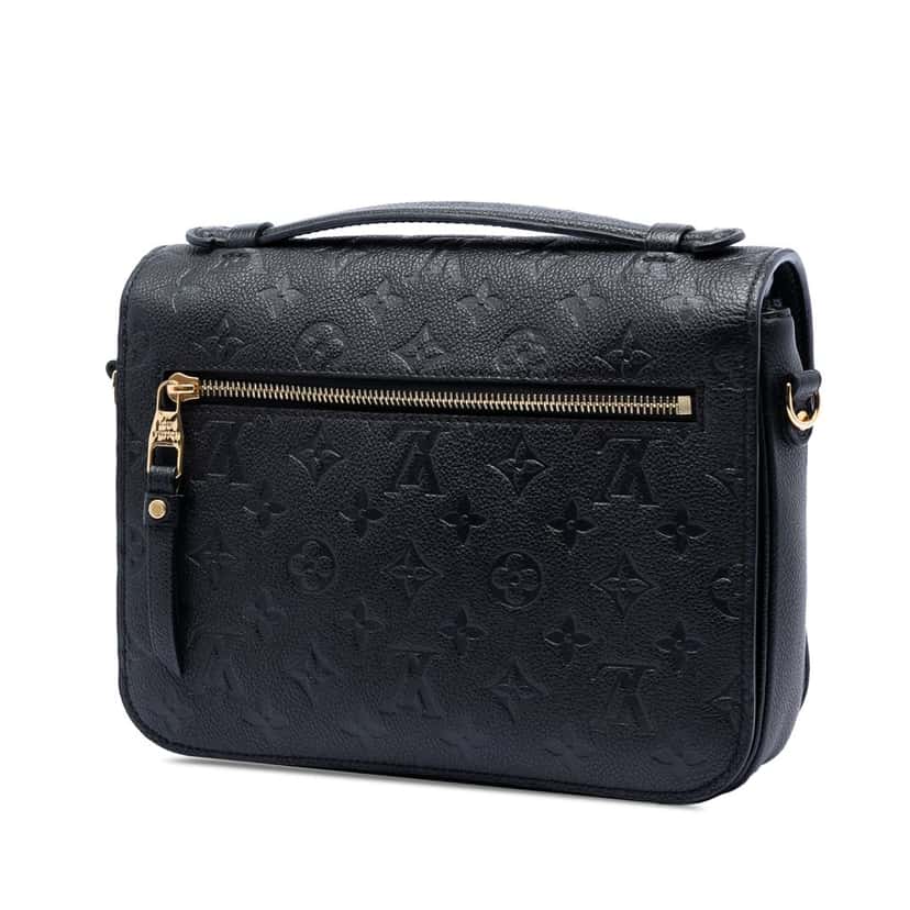 Louis Vuitton Monogram Empreinte Pochette Metis Black Leather Very good condition - Back View