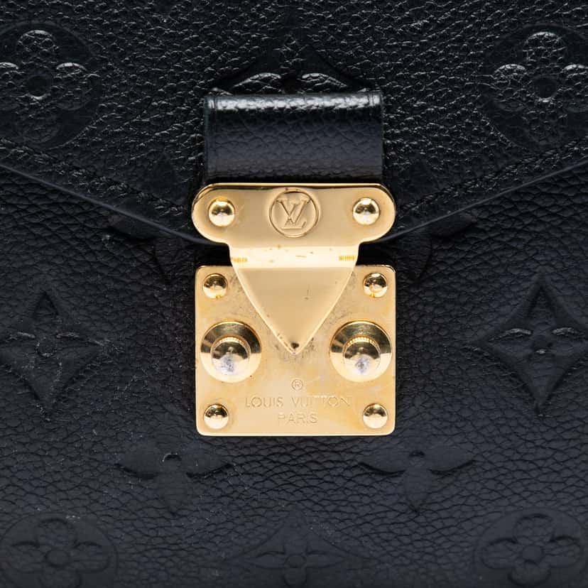 Louis Vuitton Monogram Empreinte Pochette Metis Black Leather Very good condition - Box View