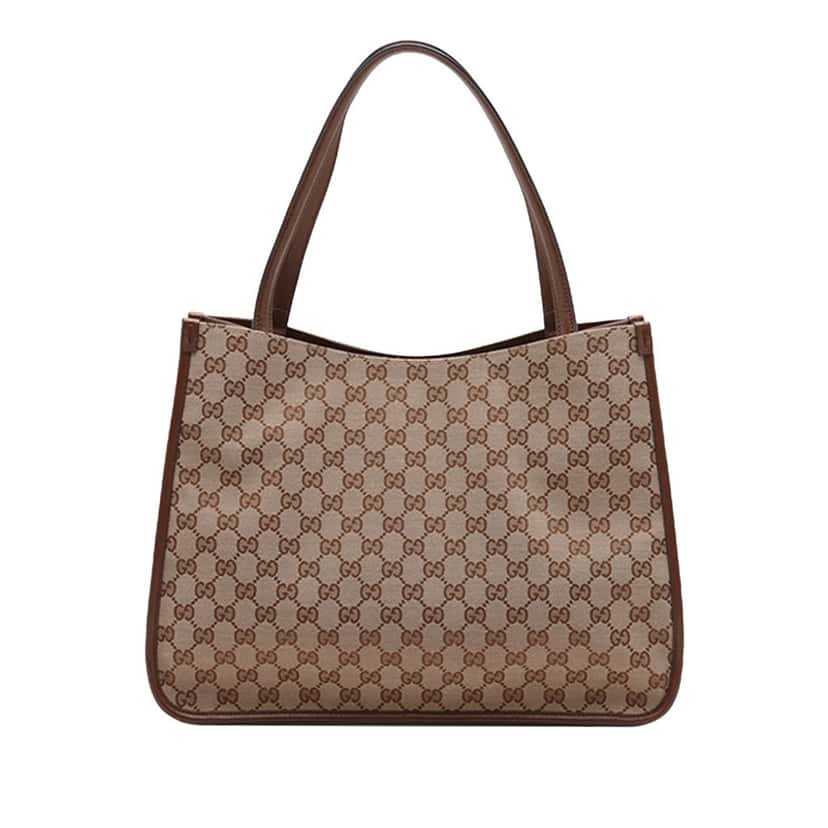 Gucci Medium GG Canvas Horsebit 1955 Tote Beige Very good condition - Back View