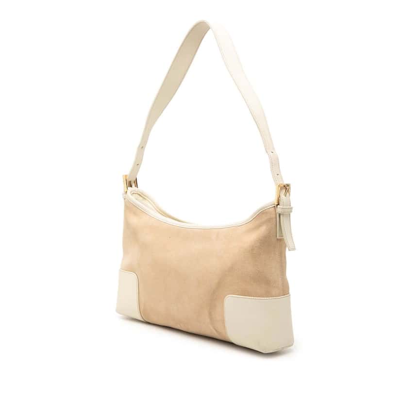 Loewe Suede Anagram Shoulder Bag Brown Leather Good condition - Back View