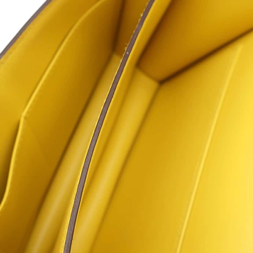 Hermès Mini Epsom Constance Mirror 18 Yellow Leather Very good condition - Inside View