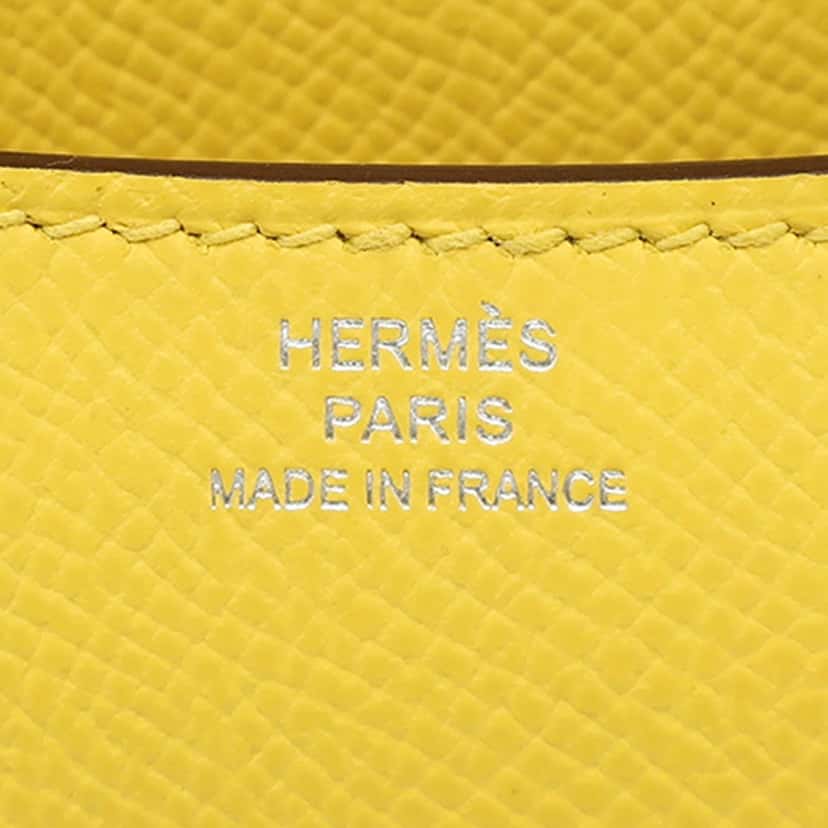 Hermès Mini Epsom Constance Mirror 18 Yellow Leather Very good condition - Model View