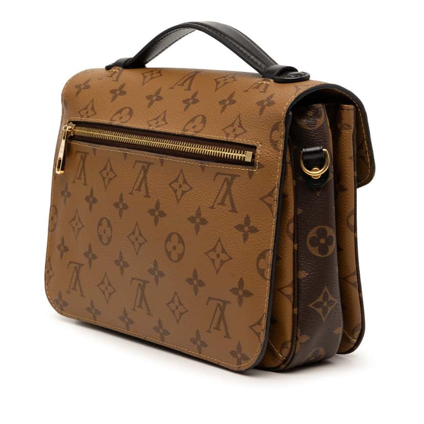 Louis Vuitton Monogram Reverse Pochette Metis Brown Very good condition - Back View