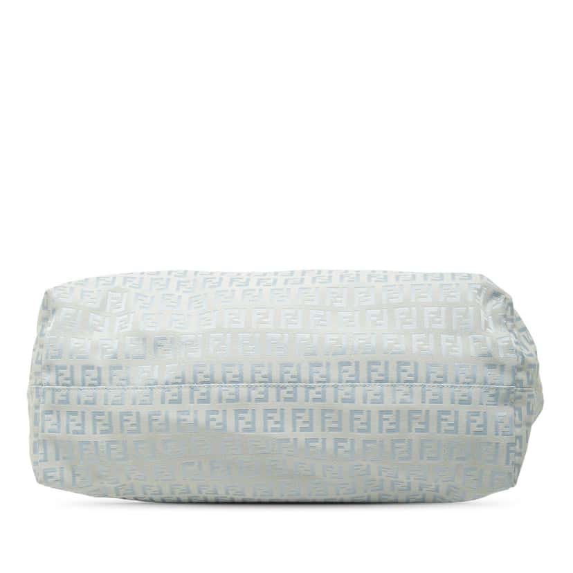 Fendi Large Zucchino Canvas Roll Tote Blue Very good condition - Inside View