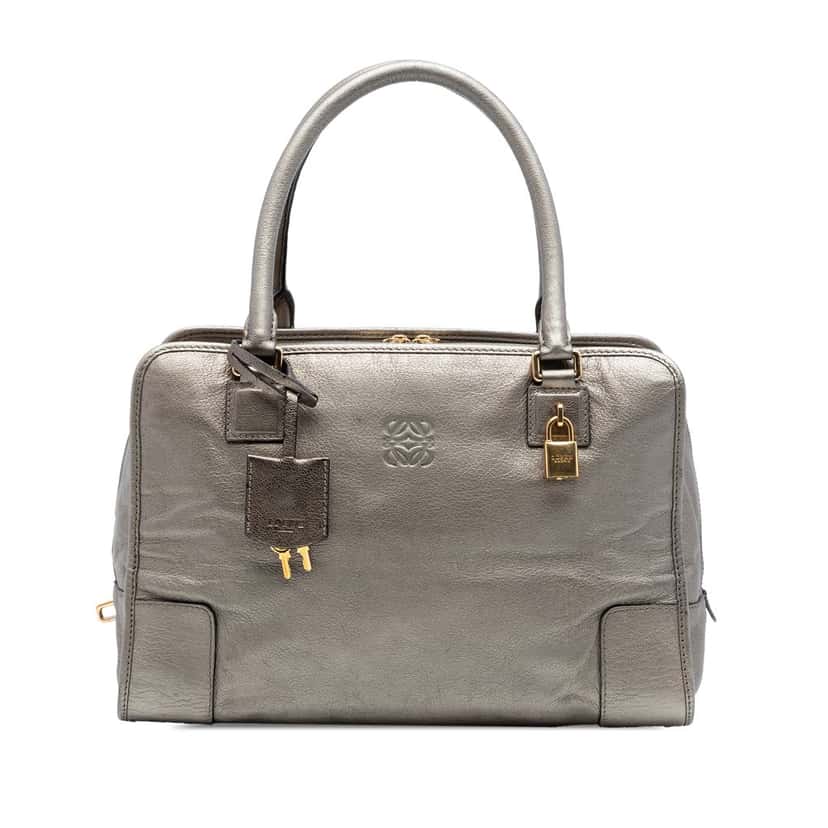 Loewe Metallic Goatskin Amazona 36 Gold Leather Good condition - Front View