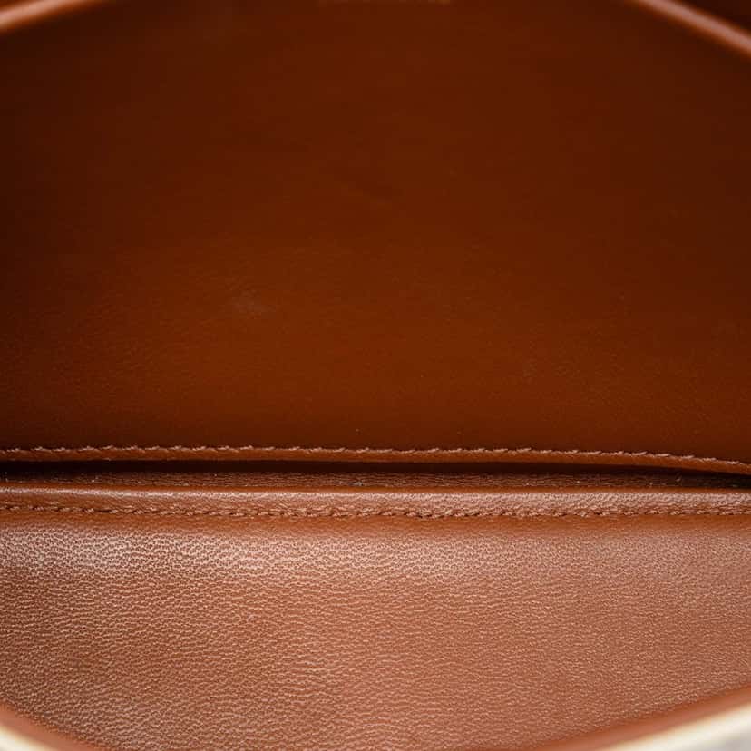 Celine Triomphe Coated Canvas Claude Shoulder Bag White Very good condition - Model View