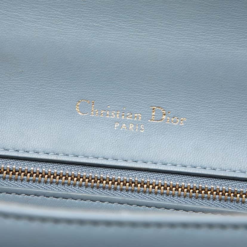 Dior Small Studded Calfskin Diorama Crossbody Blue Leather Very good condition - Box View