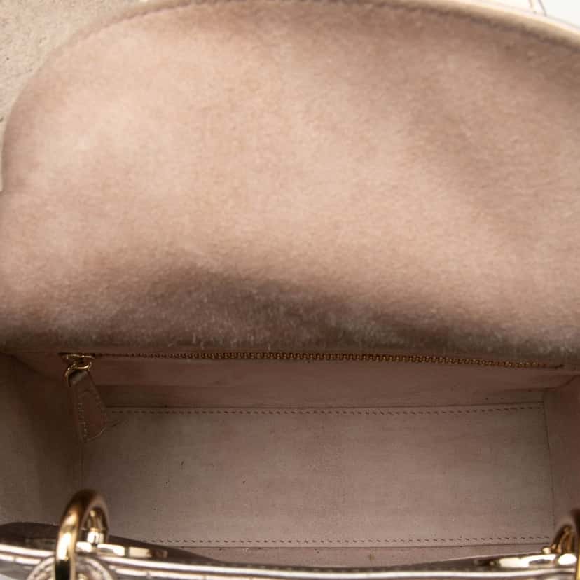 Dior Small Metallic Lambskin Cannage My ABCDior Lady Dior Gold Leather Very good condition - Model View