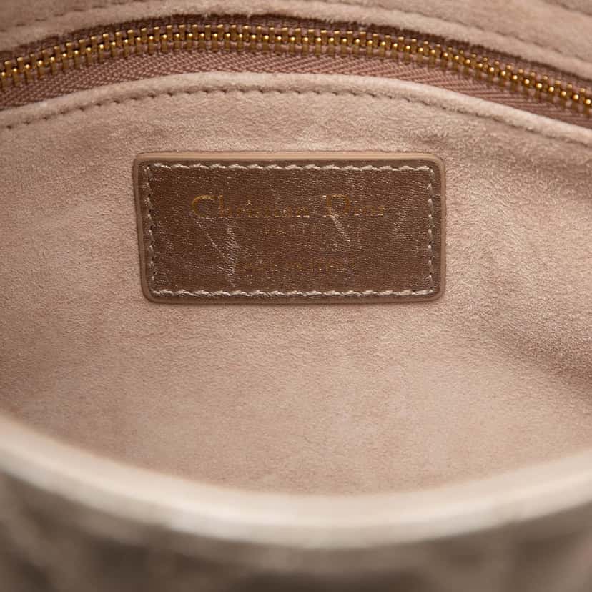 Dior Small Metallic Lambskin Cannage My ABCDior Lady Dior Gold Leather Very good condition - Box View