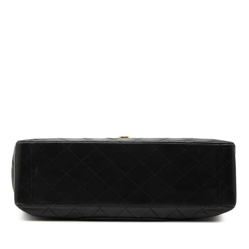 Chanel Maxi XL Classic Lambskin Single Flap Black Leather Good condition - Inside View