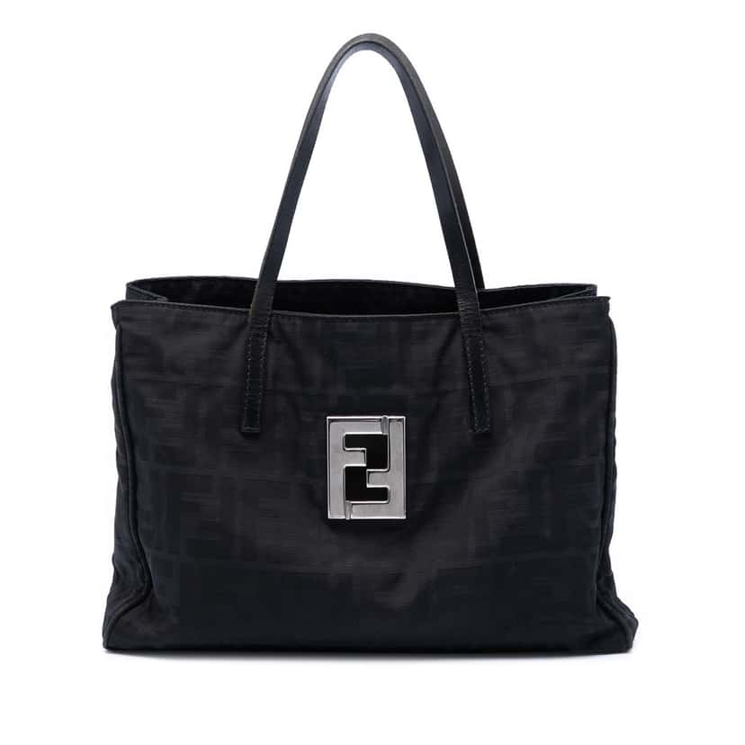 Fendi Zucca Canvas Tote Black Very good condition - Front View
