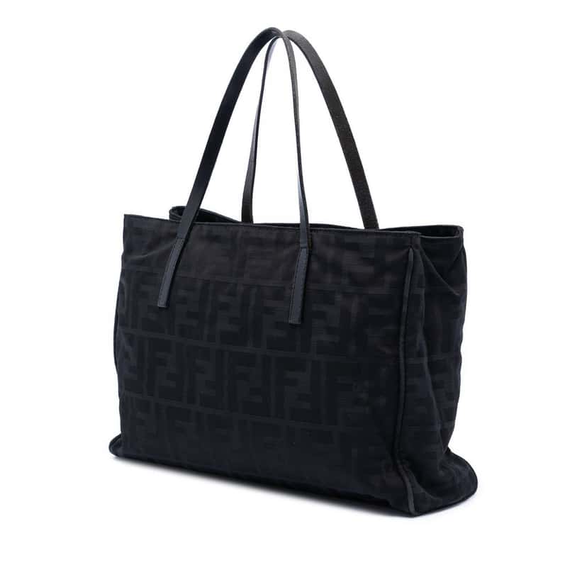 Fendi Zucca Canvas Tote Black Very good condition - Back View