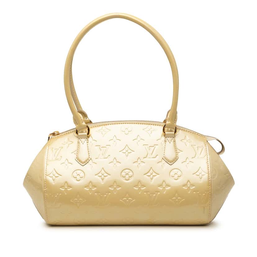 Louis Vuitton Monogram Vernis Sherwood PM Beige Leather Very good condition - Front View