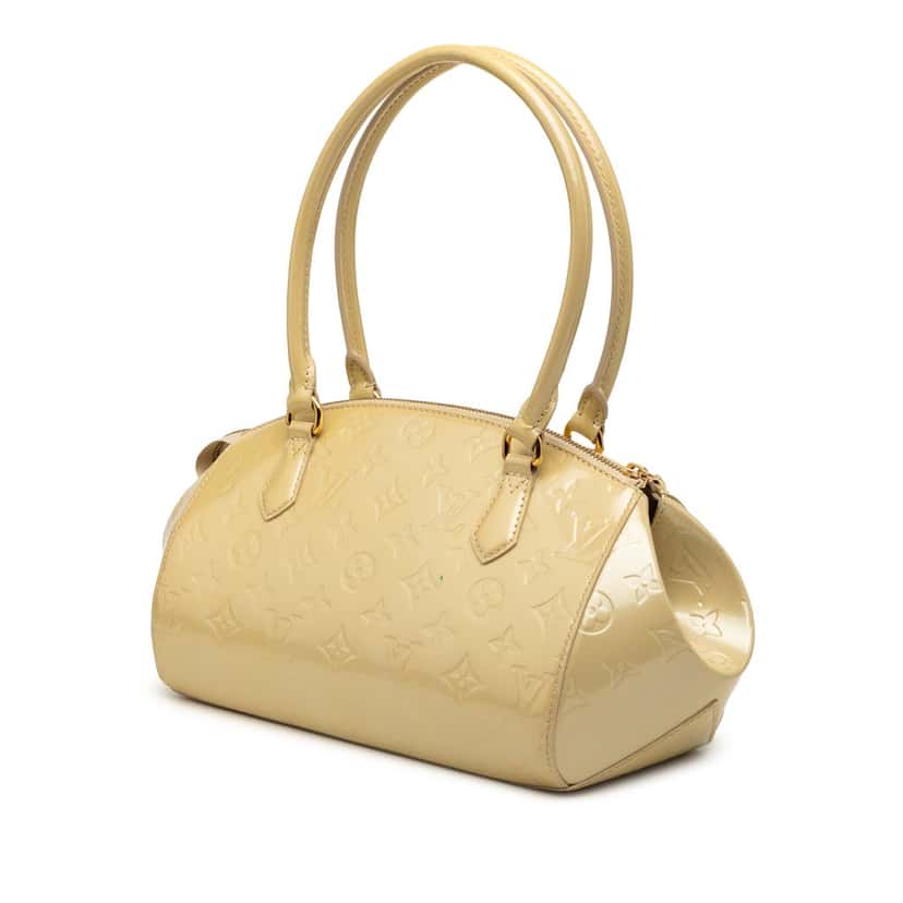 Louis Vuitton Monogram Vernis Sherwood PM Beige Leather Very good condition - Back View