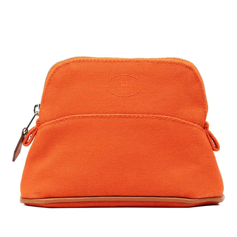 Hermès Mini Mini Canvas Bolide Case Orange Very good condition - Front View