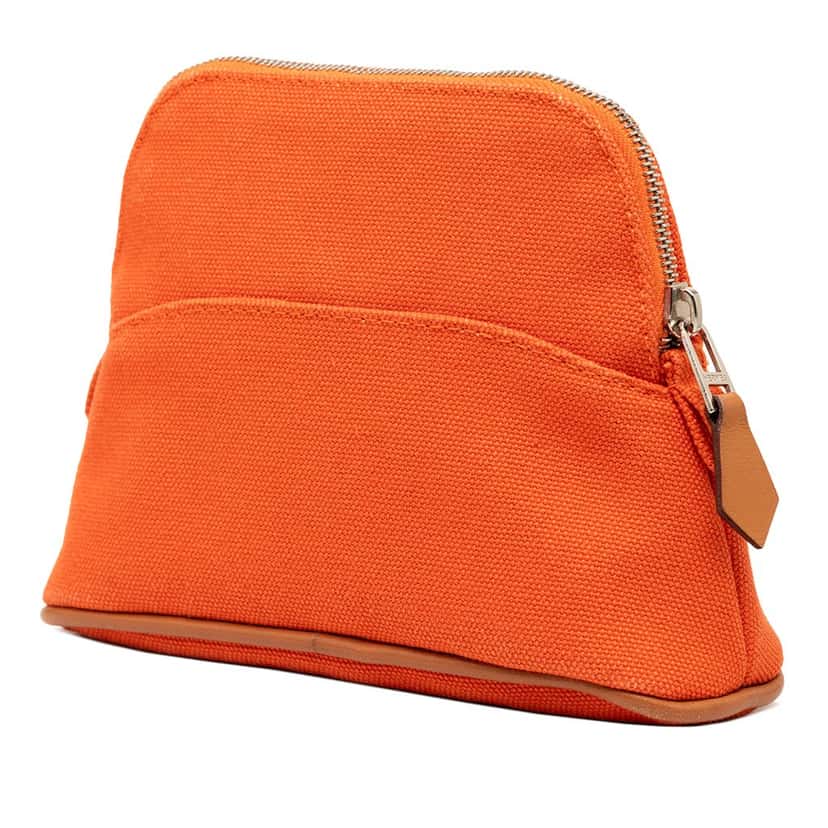 Hermès Mini Mini Canvas Bolide Case Orange Very good condition - Back View