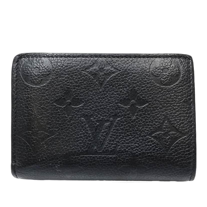Louis Vuitton Monogram Empreinte Clea Wallet Black Leather Very good condition - Back View
