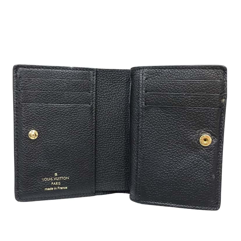 Louis Vuitton Monogram Empreinte Clea Wallet Black Leather Very good condition - Model View