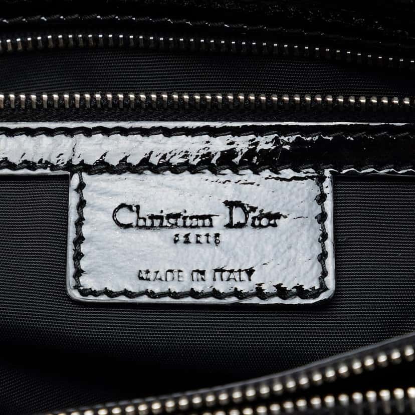 Dior Large Patent Cannage Lady Dior Soft Shopping Tote Black Leather Very good condition - Box View