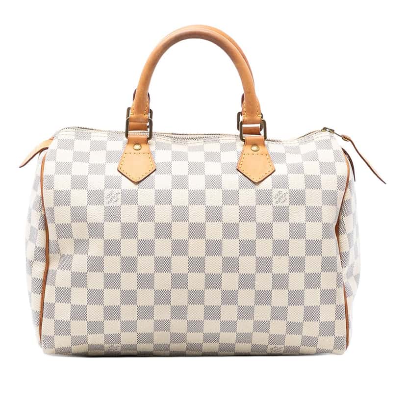 Louis Vuitton Damier Azur Speedy 30 White Very good condition - Front View