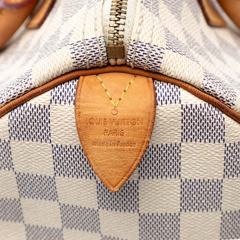 Louis Vuitton Damier Azur Speedy 30 White Very good condition - Box View