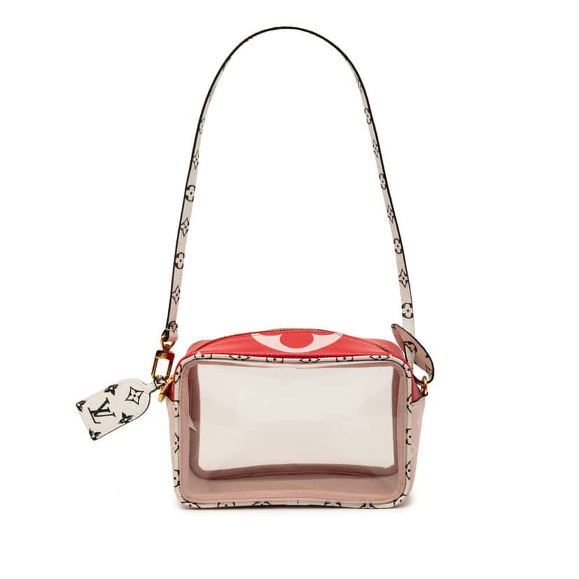 Louis Vuitton Monogram Giant Beach Pouch Red Plastic Very good condition - Front View