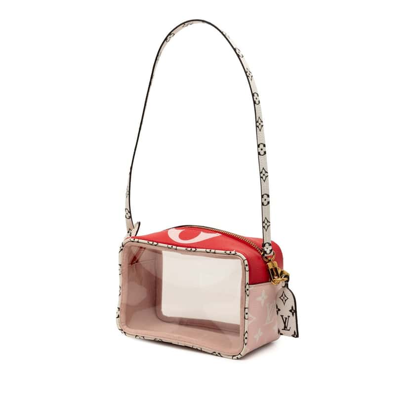 Louis Vuitton Monogram Giant Beach Pouch Red Plastic Very good condition - Back View