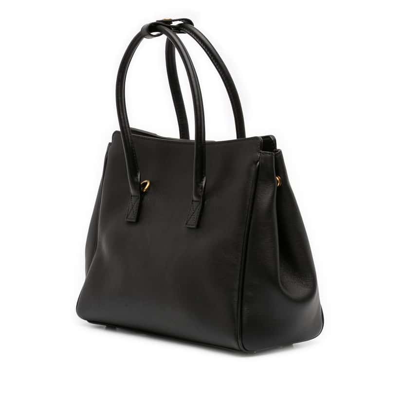 Balenciaga Mini Smooth Calfskin Hampton Carry All Satchel Black Leather Very good condition - Back View