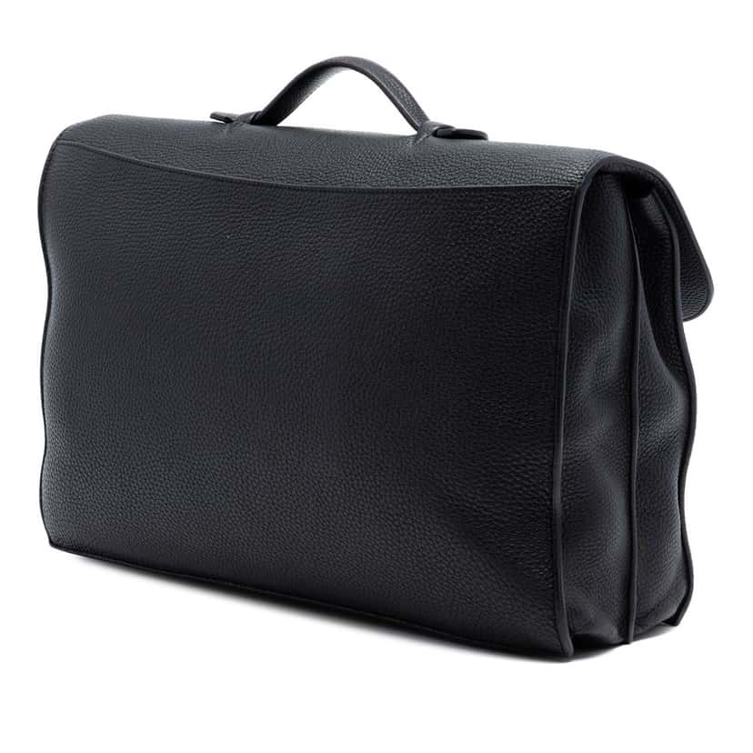 Hermès Togo Sac a Depeches 41 Black Leather Very good condition - Back View