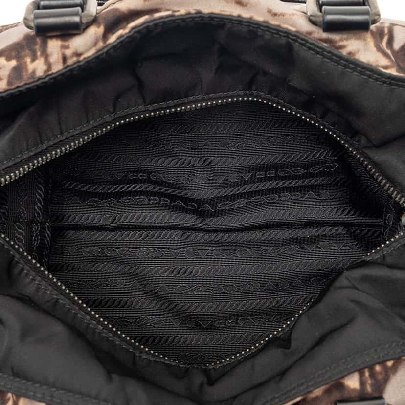 Prada Tessuto Stampato Satchel Brown Very good condition - Model View