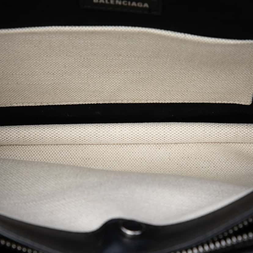 Balenciaga Canvas Navy Pochette Crossbody Brown Very good condition - Model View