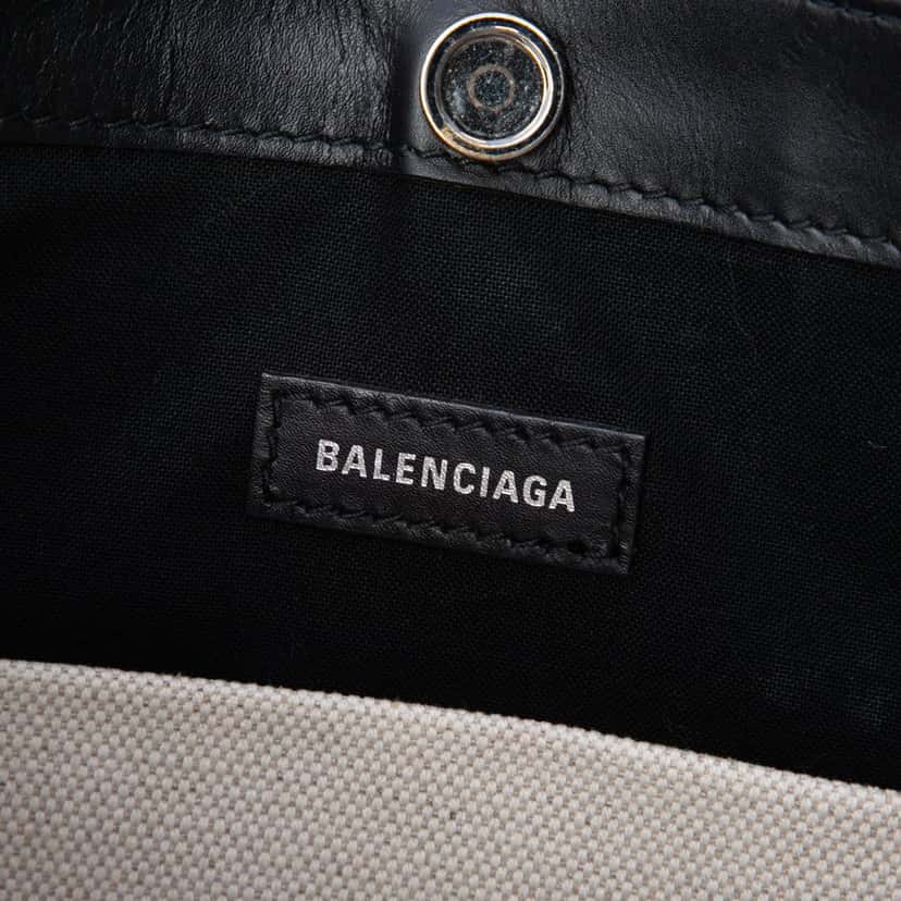 Balenciaga Canvas Navy Pochette Crossbody Brown Very good condition - Box View