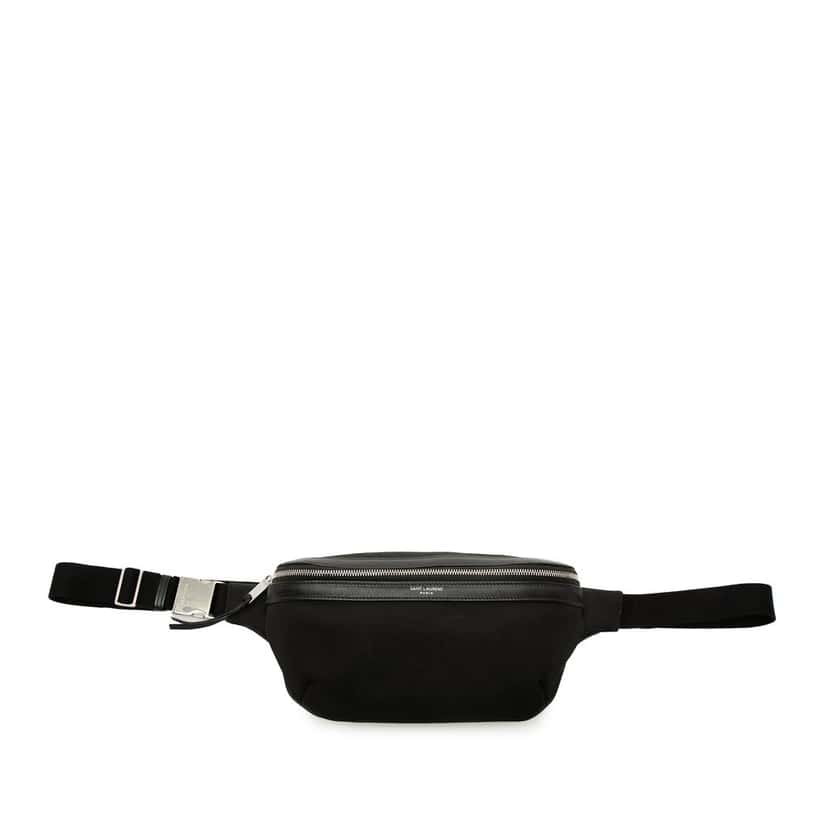 Saint Laurent Nylon City Belt Bag Black Very good condition - Front View