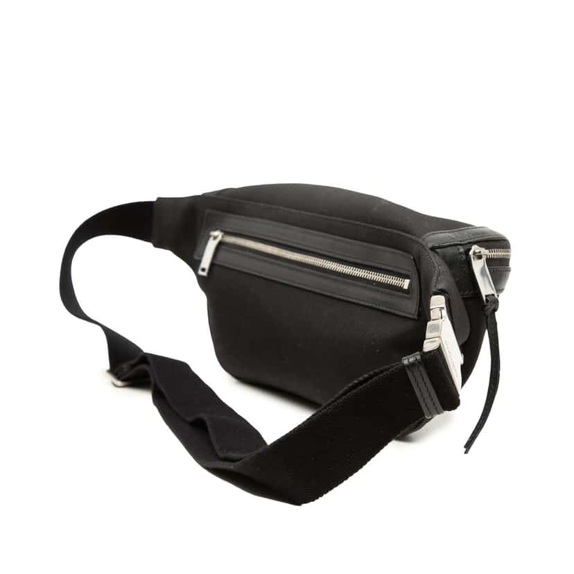 Saint Laurent Nylon City Belt Bag Black Very good condition - Back View