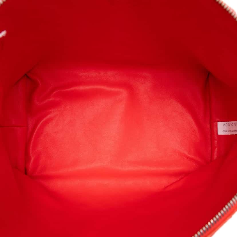 Bottega Veneta Nappa Intrecciato Wristlet Pouch Red Leather Very good condition - Model View
