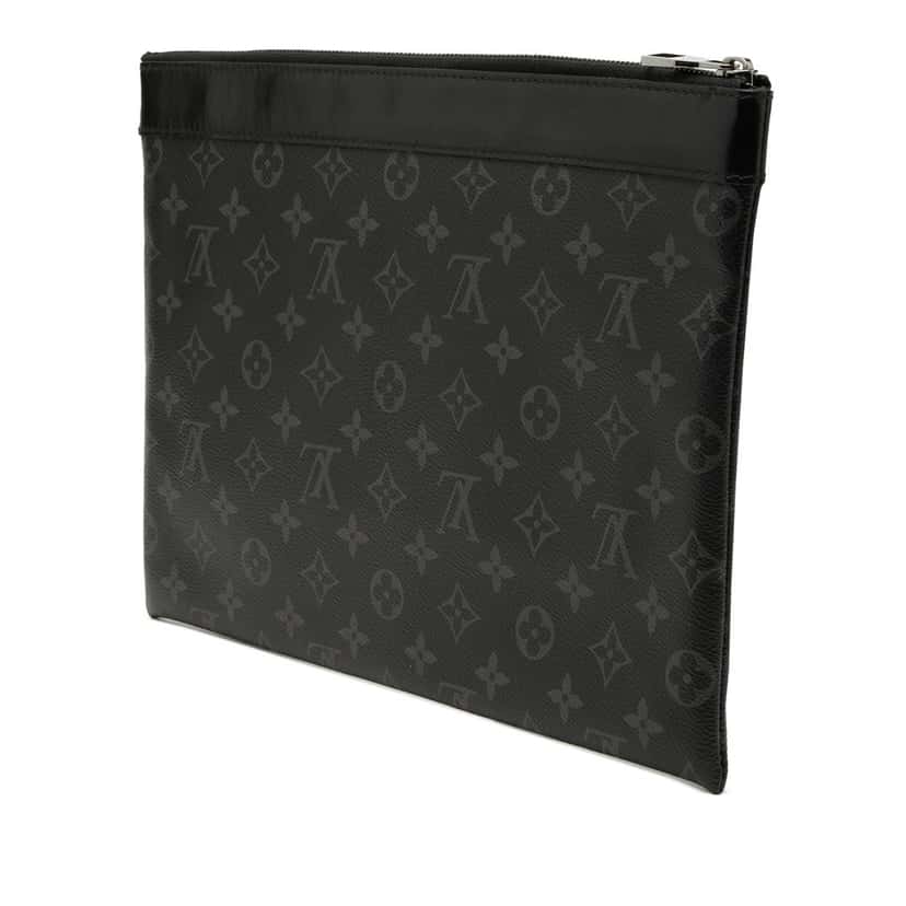 Louis Vuitton Monogram Eclipse Discovery Pochette GM Black Very good condition - Back View