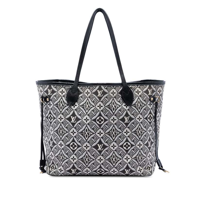 Louis Vuitton Monogram Jacquard Since 1854 Neverfull MM Black Very good condition - Front View