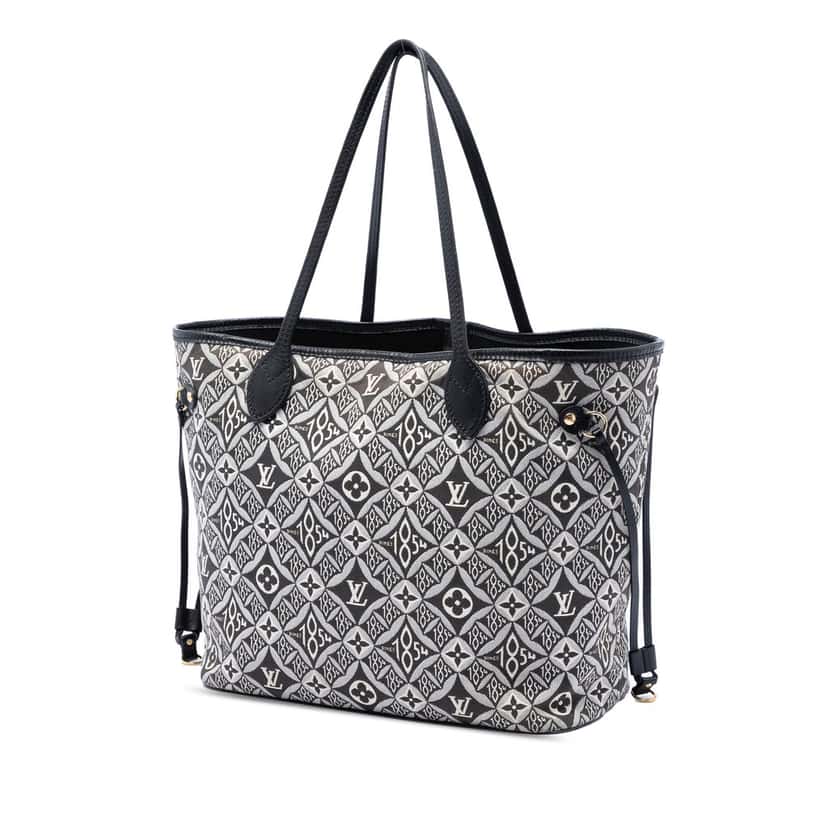Louis Vuitton Monogram Jacquard Since 1854 Neverfull MM Black Very good condition - Back View
